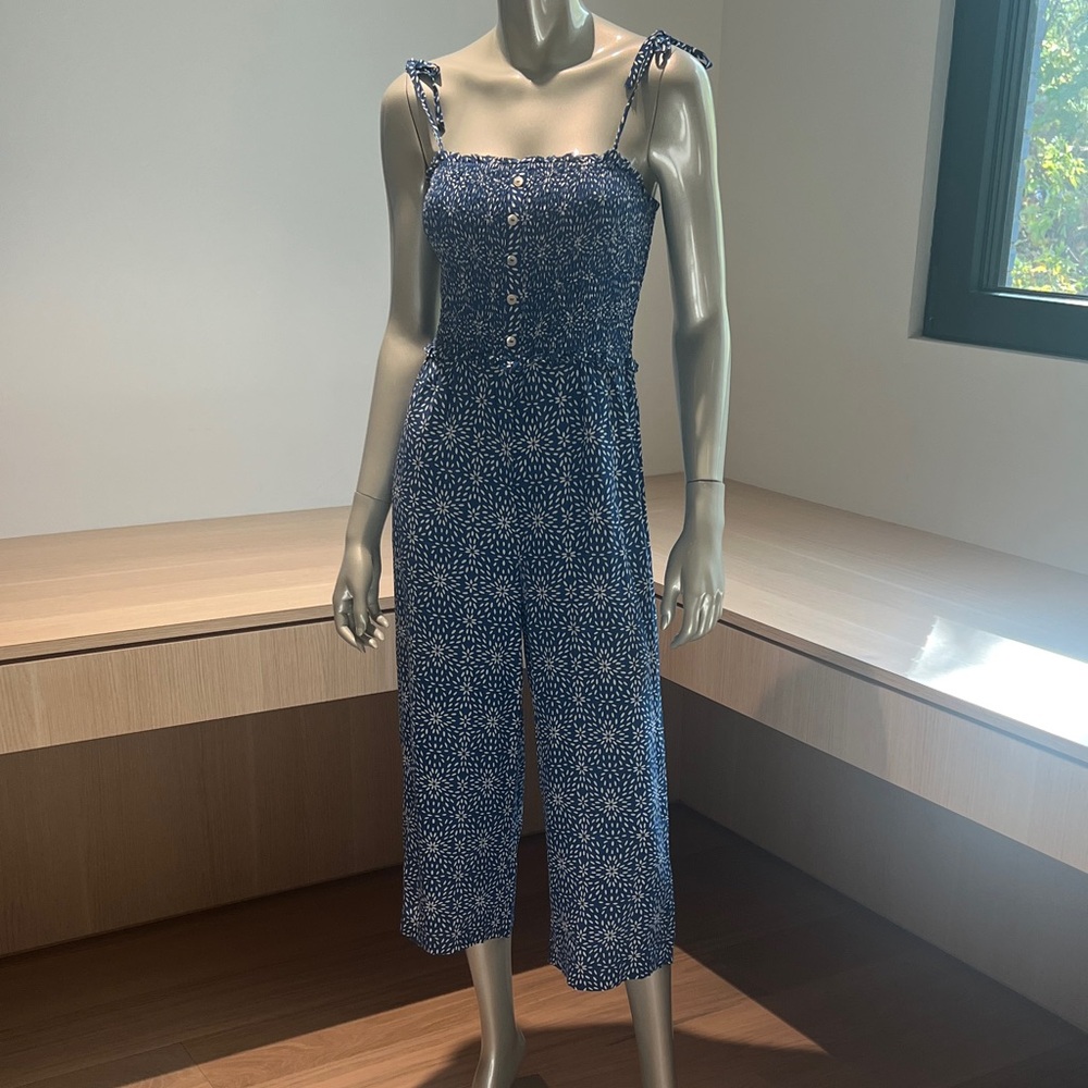 Paloma Blue Blue Patterned Jumpsuit with Buttons